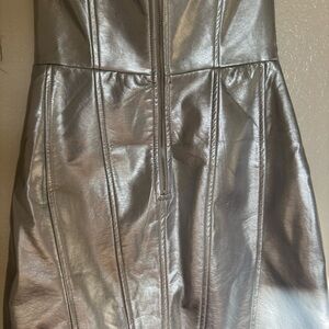 Forever 21 Strapless Silver Dress